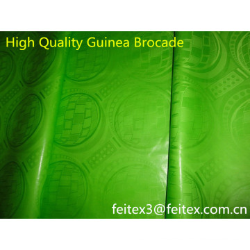 Stock super quality Guinea Brocade Bazin riche 10 meters/bag lemon green color soft perfume sale jacquard textiles